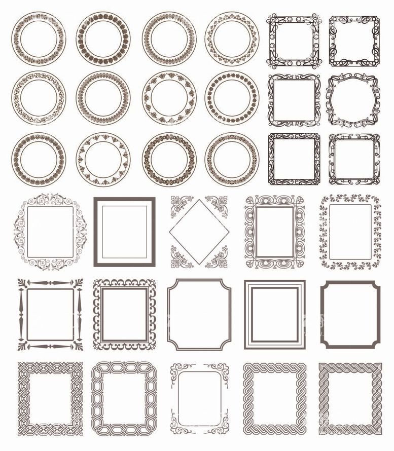 编号：17388112021019447452【酷图网】源文件下载-花纹边框