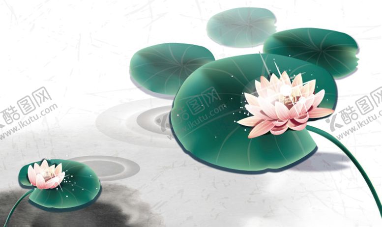 编号：13879207071655151098【酷图网】源文件下载-水墨风荷花图片