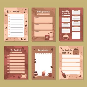 复古风笔记便签模板集合