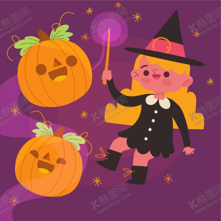 编号：32882212062104303515【酷图网】源文件下载-卡通魔女