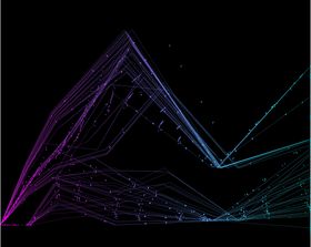 蓝色抽象技术线条粒子光感商务科