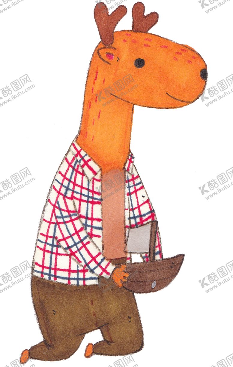编号：35652509271301515287【酷图网】源文件下载-卡通鹿手绘小鹿