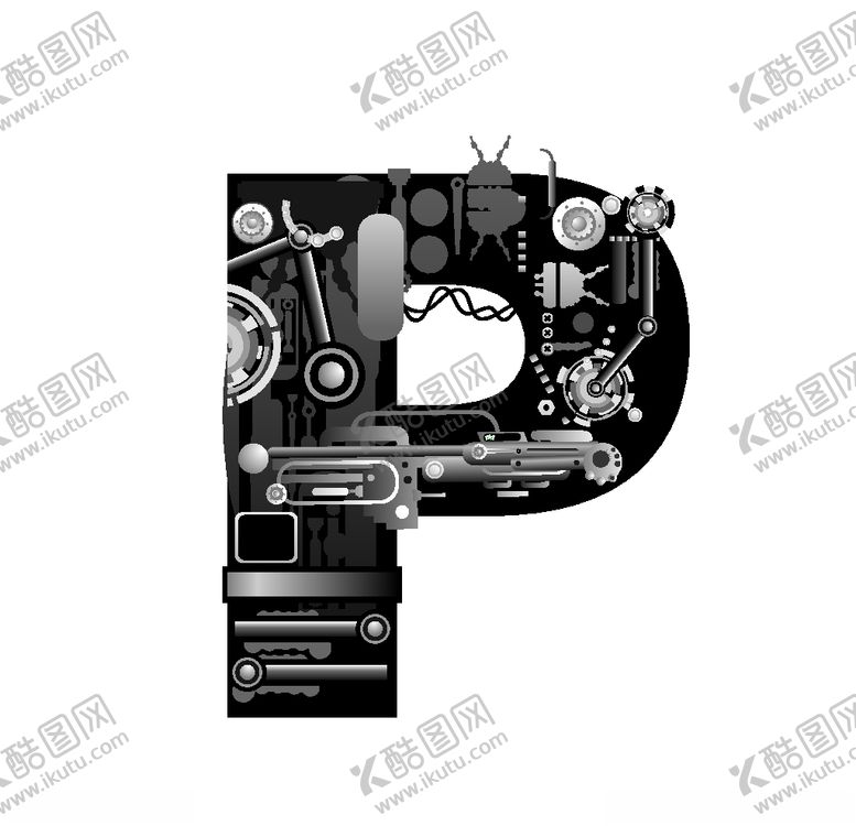 编号：29393210010715337780【酷图网】源文件下载-创意机械科技字母