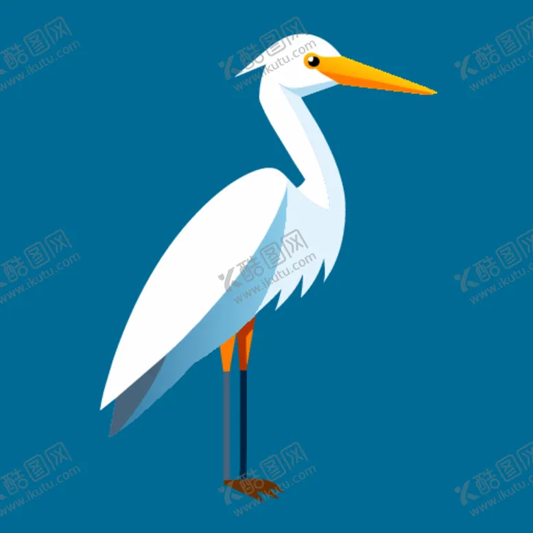 编号：83946812090210541627【酷图网】源文件下载-三维等距视角白鹭