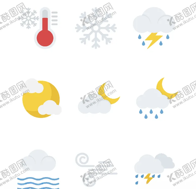 编号：10591909101042316745【酷图网】源文件下载-天气图标