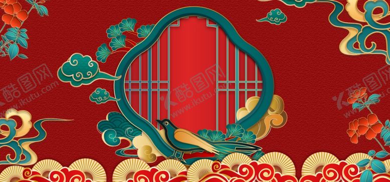 编号：94408805021323065007【酷图网】源文件下载-中国风国潮浮雕海报背景