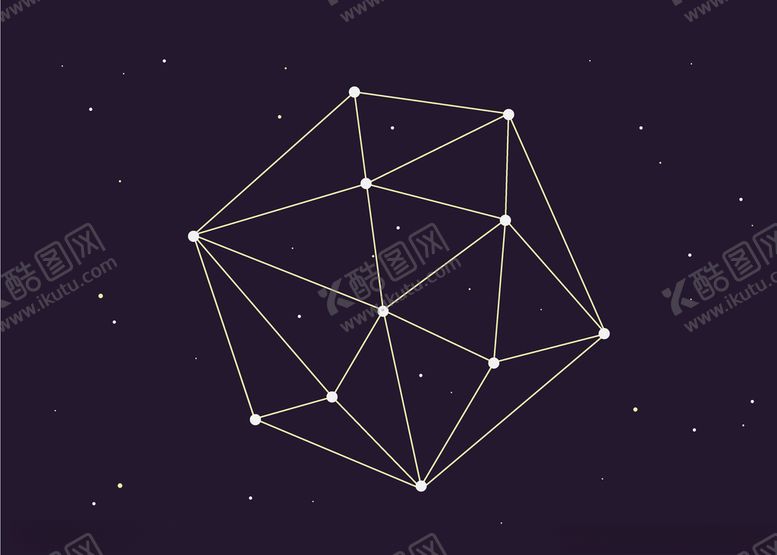 编号：75635210220339228503【酷图网】源文件下载-星座极简线条背景