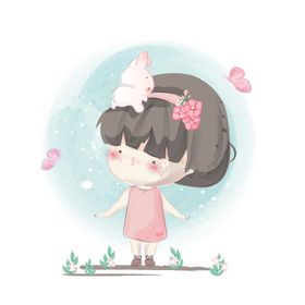 矢量人物景素材