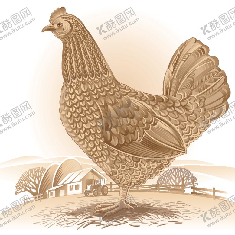 编号：51873107060322452560【酷图网】源文件下载-手绘母鸡