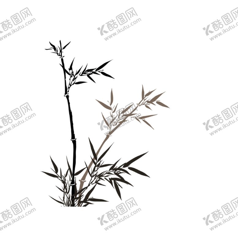编号：44592206160002326034【酷图网】源文件下载-水墨竹子
