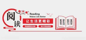阅读文化墙六法书中学建设中学