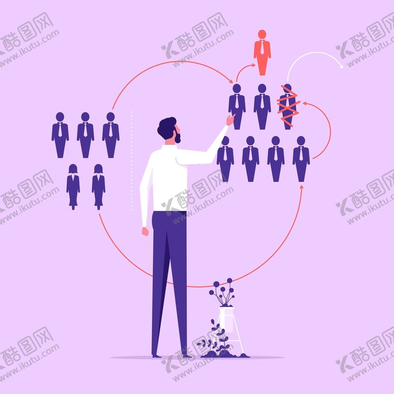编号：53761409161657181407【酷图网】源文件下载-ai矢量招聘人物元素