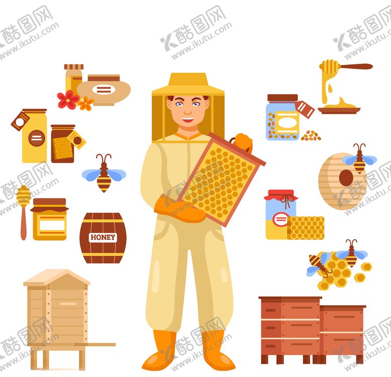 编号：74086410300304051098【酷图网】源文件下载-蜜蜂