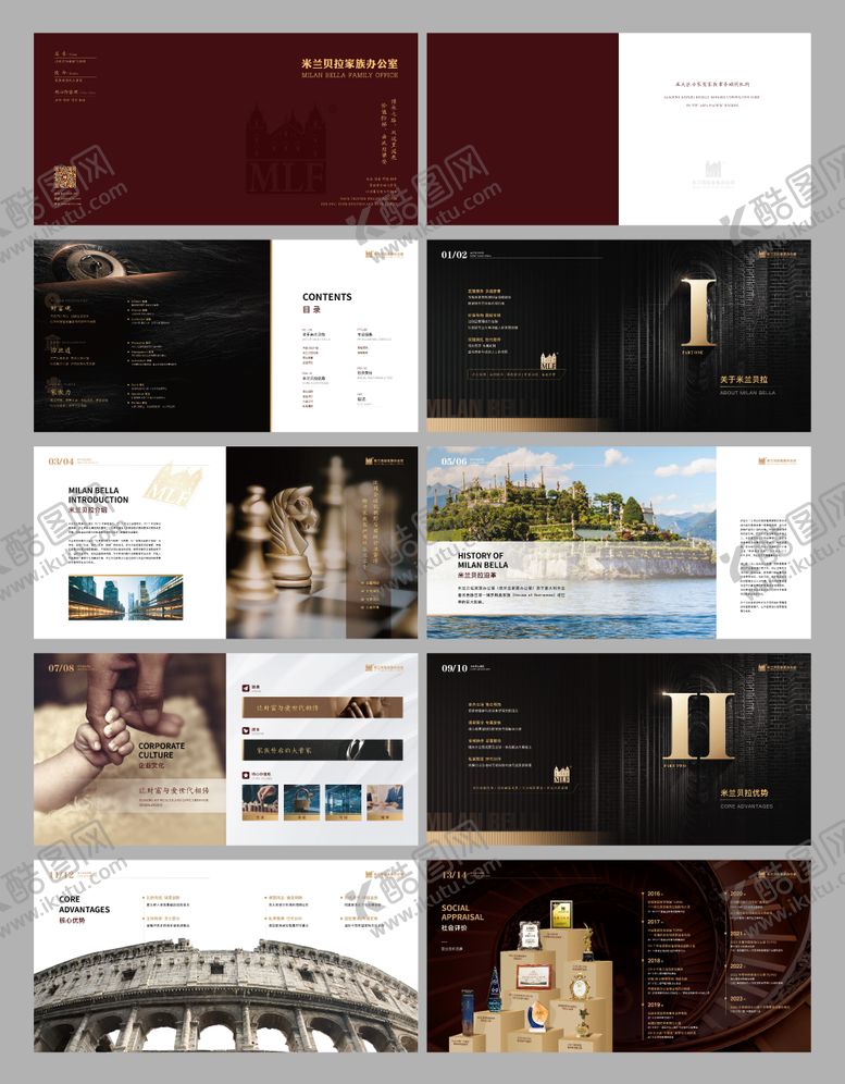 编号：55274910041854233838【酷图网】源文件下载-金融家族办公室黑金高级感商务画册上