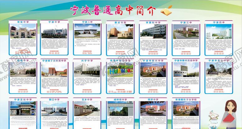 编号：24402410112105243285【酷图网】源文件下载-学校展板学校简介