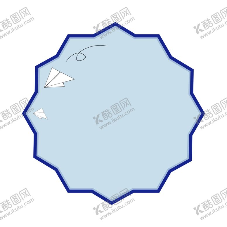 边框红色古典小花证书花