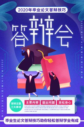大学生毕业论文答辩会攻略海报