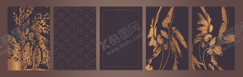 编号：75184403312335166126【酷图网】源文件下载-金色叶子图案