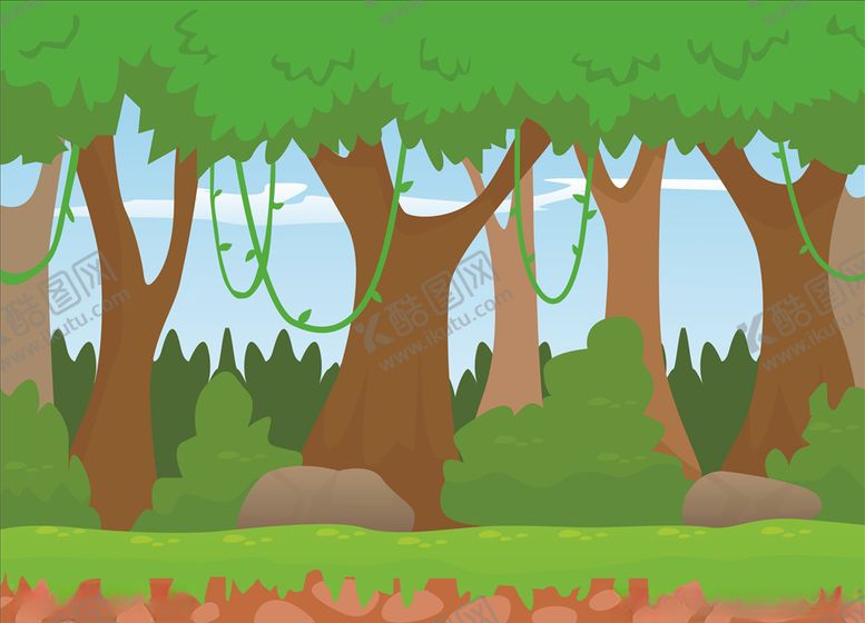编号：63428409141042293898【酷图网】源文件下载-卡通森林卡通深林矢量深林
