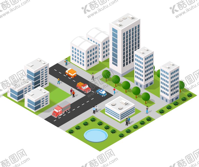 编号：91368312090631095442【酷图网】源文件下载-立体大楼矢量素材