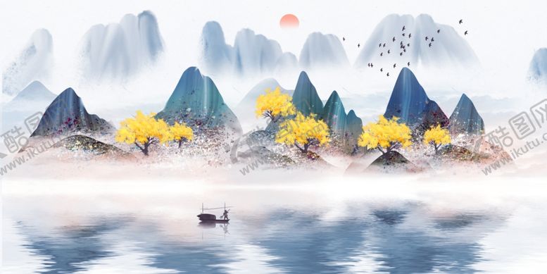 编号：84508607040802389791【酷图网】源文件下载-水墨山水