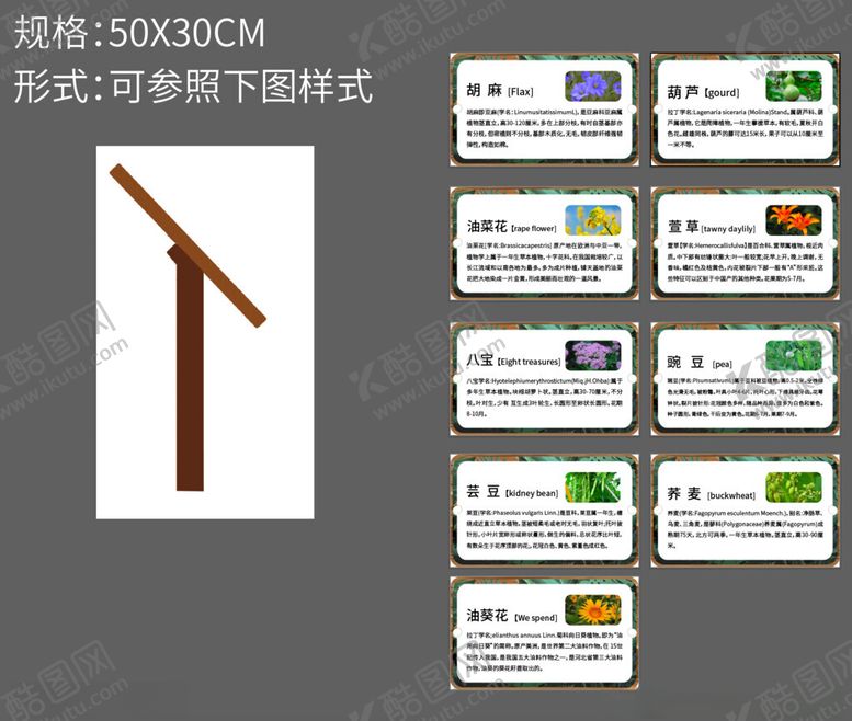 编号：70755109212022366467【酷图网】源文件下载-植物介绍牌