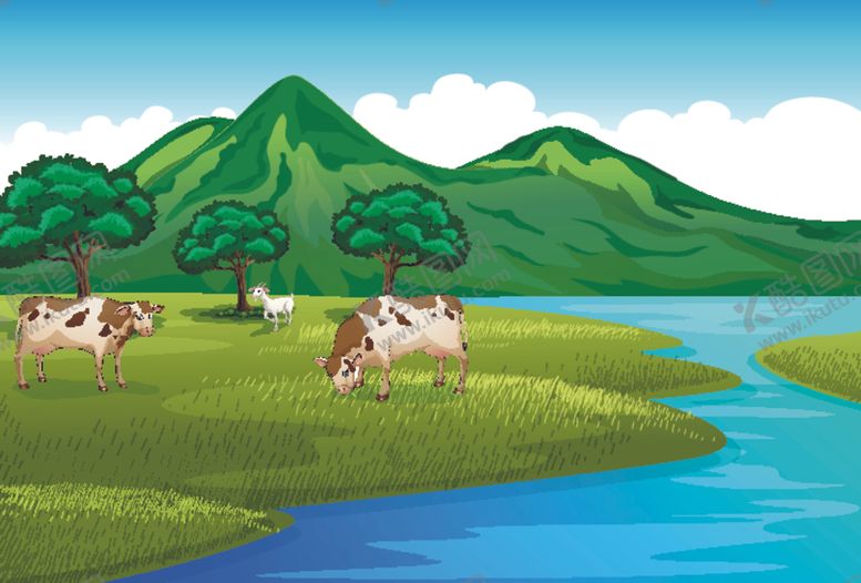 编号：75159609210816594762【酷图网】源文件下载-卡通奶牛