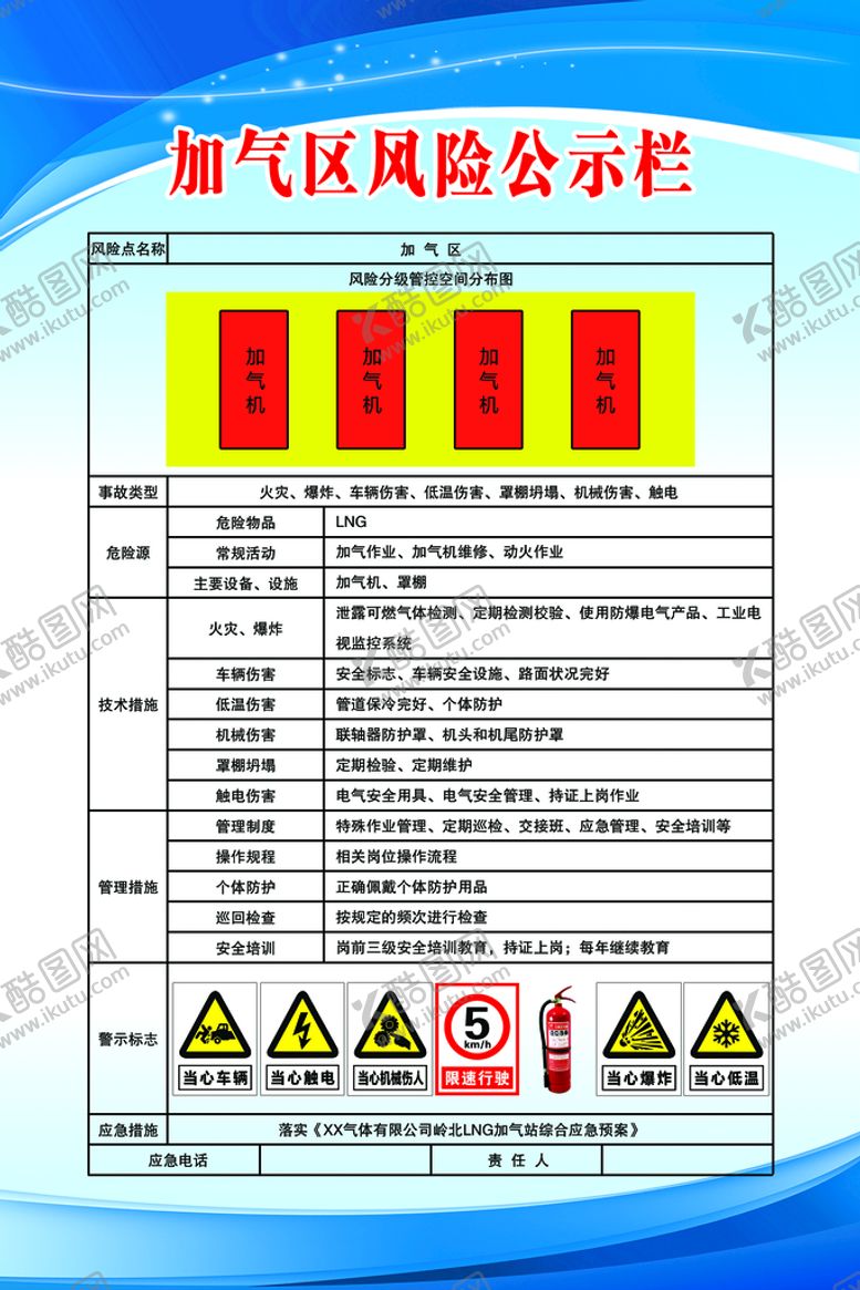 编号：97401610080416482387【酷图网】源文件下载-加气区风险公示栏