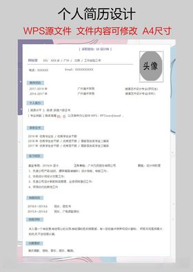 个人简历求职范例信息复工英文