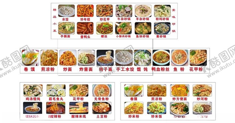 编号：86625309240413451140【酷图网】源文件下载-多样美食展示