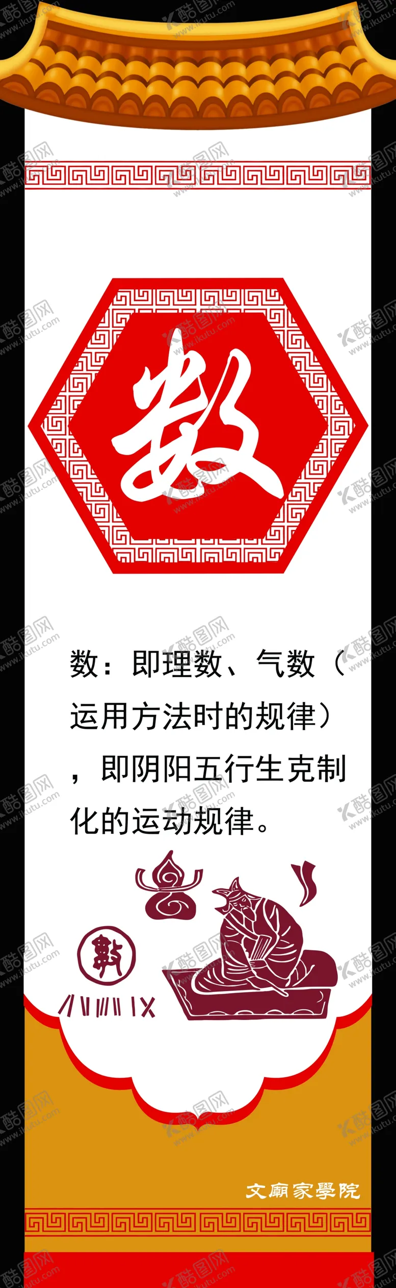编号：61568601251917578728【酷图网】源文件下载-君子六艺文化墙