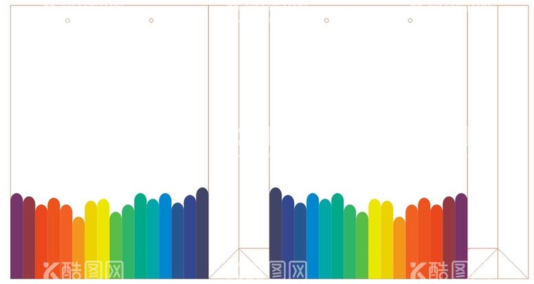 编号：46473310250130194152【酷图网】源文件下载-彩虹手提袋