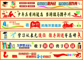 黑板上方标语文化墙