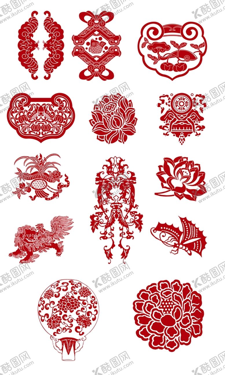 编号：32168409301527488517【酷图网】源文件下载-吉祥纹样剪纸