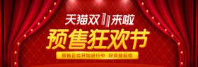 双11预售狂欢节海报