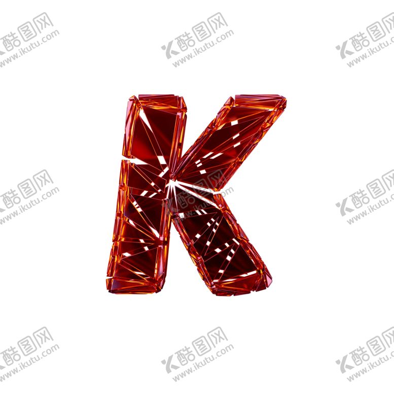 编号：23870109181151271102【酷图网】源文件下载-破碎3D字K
