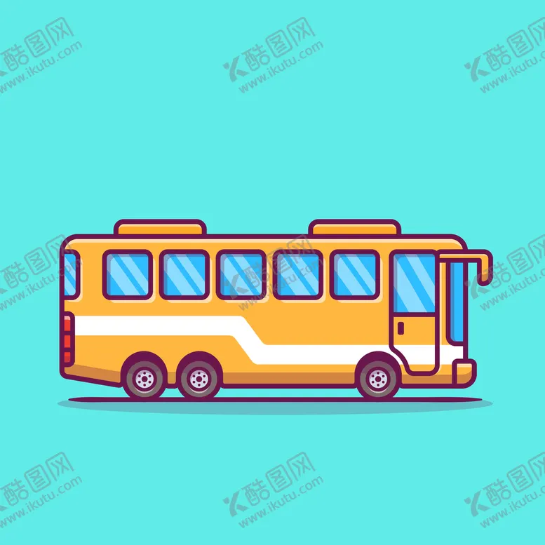 编号：07358409250330252543【酷图网】源文件下载-卡通公交车