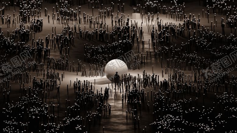 编号：93665109100157479818【酷图网】源文件下载-黑色几何圆球背景