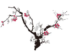梅花树枝元素