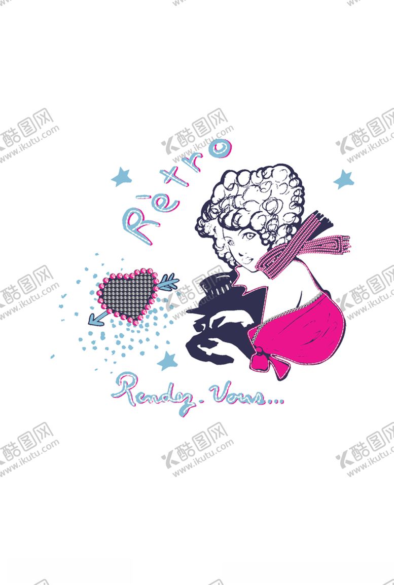 编号：89870805091654332561【酷图网】源文件下载-女装人物印花