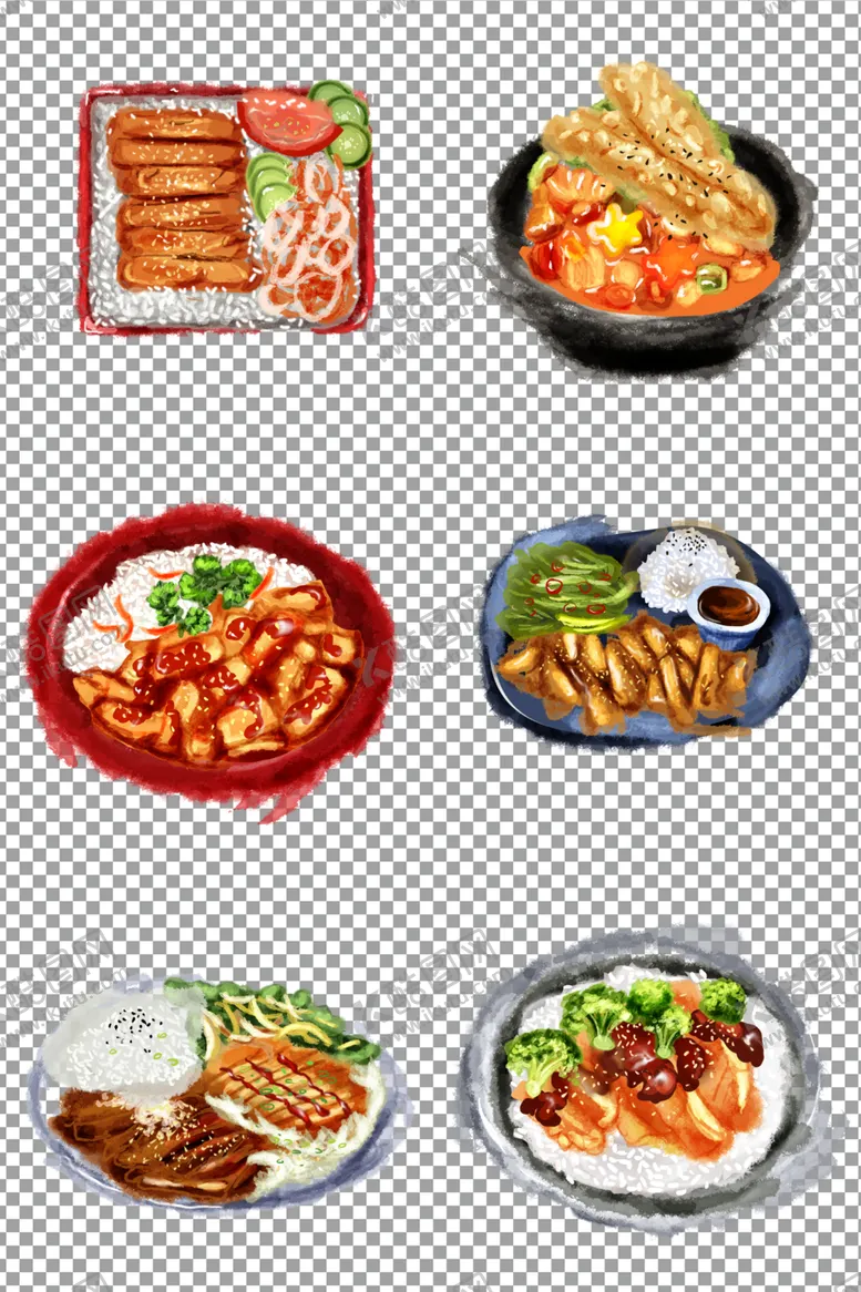 编号：52686505021411057866【酷图网】源文件下载-手绘石锅拌饭