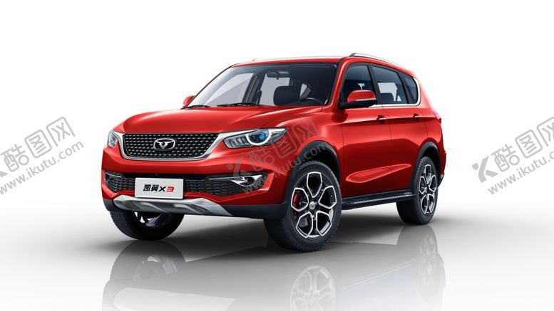 编号：95628010020825144397【酷图网】源文件下载-凯翼汽车x3红色侧面图