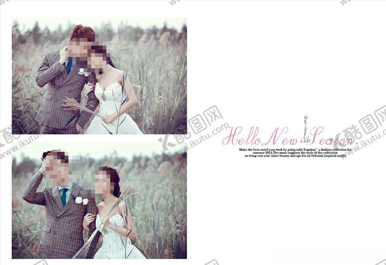 编号：18022909191419405401【酷图网】源文件下载-韩国风影楼婚相册模板之芦苇田地