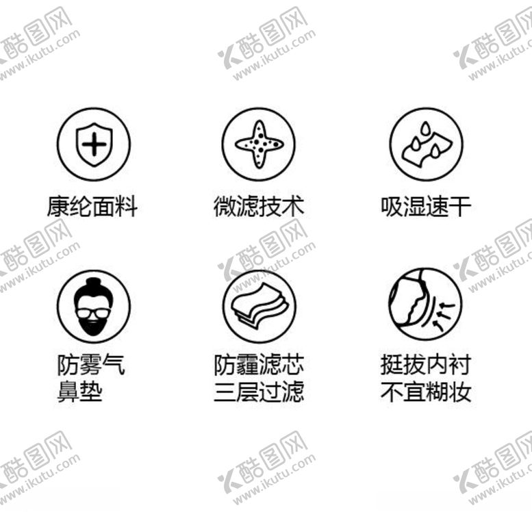 编号：87295109252154385340【酷图网】源文件下载-口罩特征图标