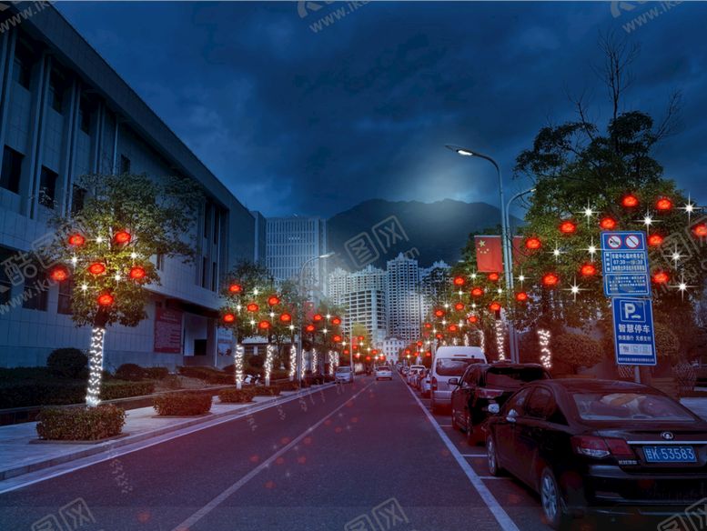 编号：74631209212040163475【酷图网】源文件下载-道路景观夜景亮化