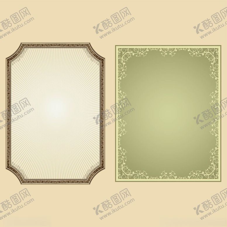 编号：44247404062339068507【酷图网】源文件下载-复古边框图案设计素材