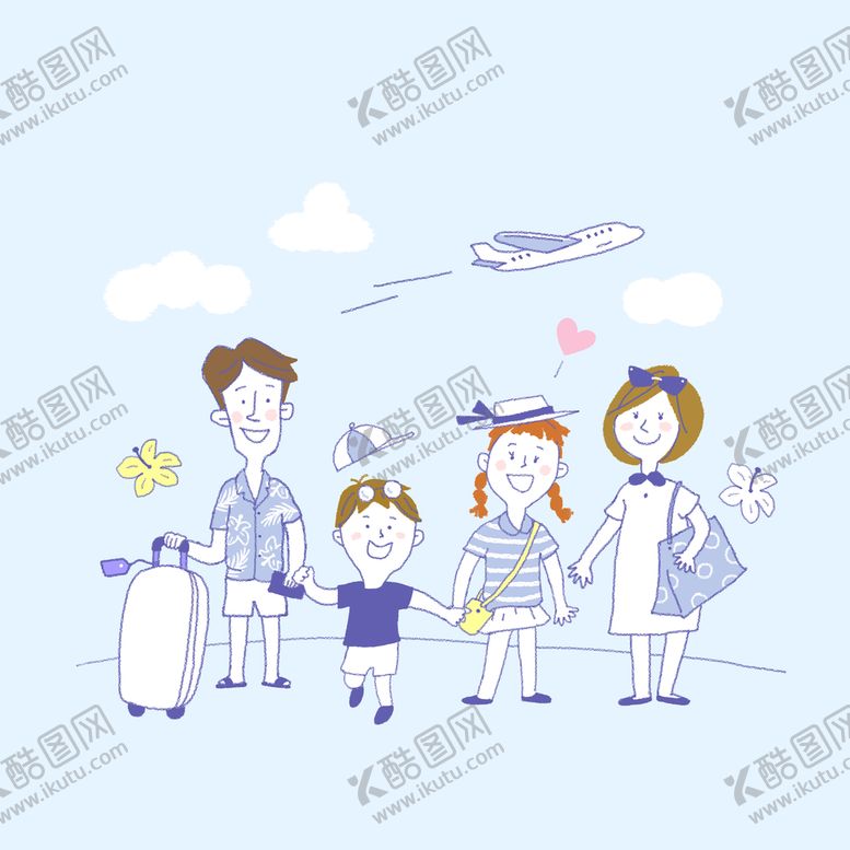 编号：03679409260243539075【酷图网】源文件下载-旅行的一家人