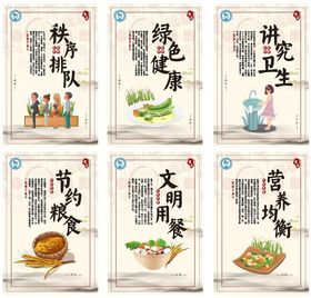 学校食堂挂画
