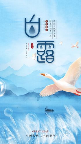 白露海报节气活动宣传传统