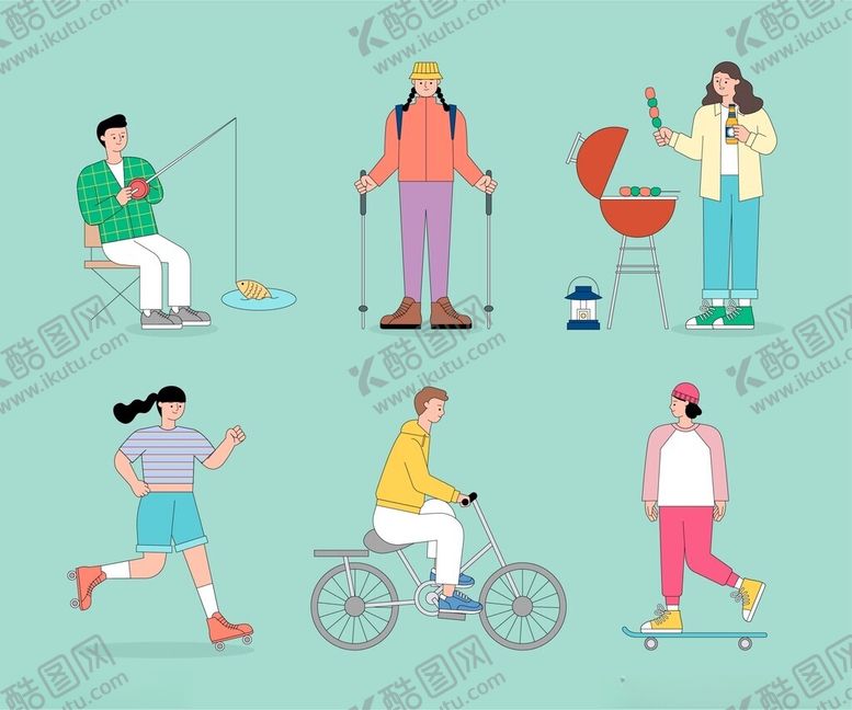 编号：26760702141846119521【酷图网】源文件下载-扁平人物插画